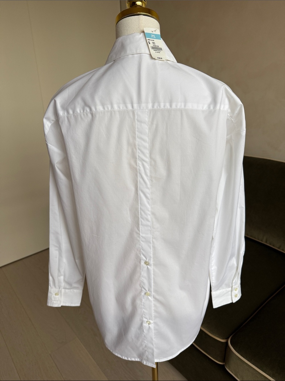 J. McLaughlin White Button Down Shirt Size Small NWT Top - Picture 3 of 7